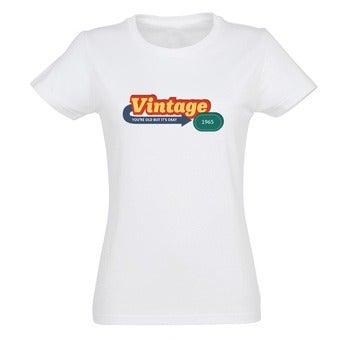 T-Shirt bedrucken - Damen - Weiß - M
