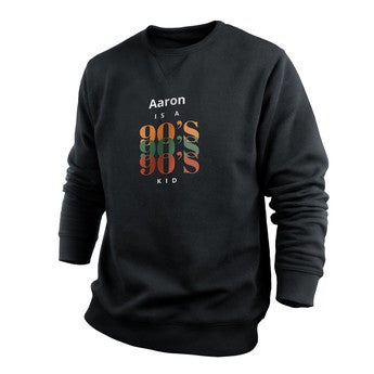Custom sweatshirt - Menn - Svart - XL