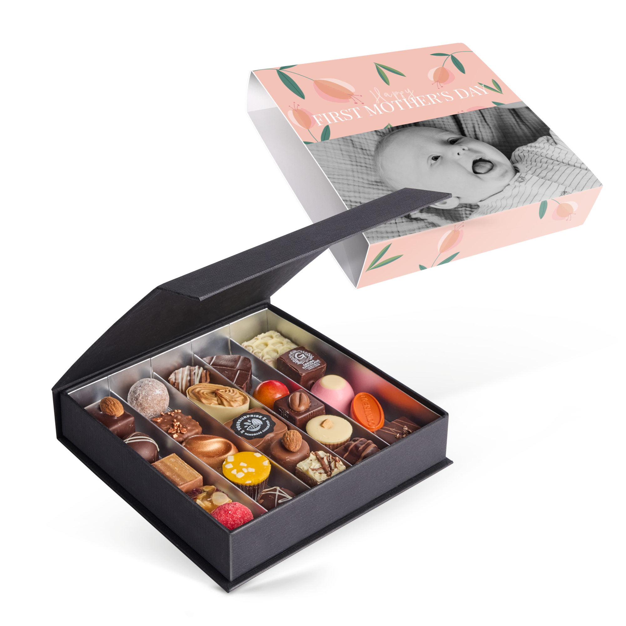 Caixa de bonbons personalizada - Dia da Mãe (25 unidades)