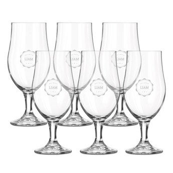 Beer glass on foot - set of 6