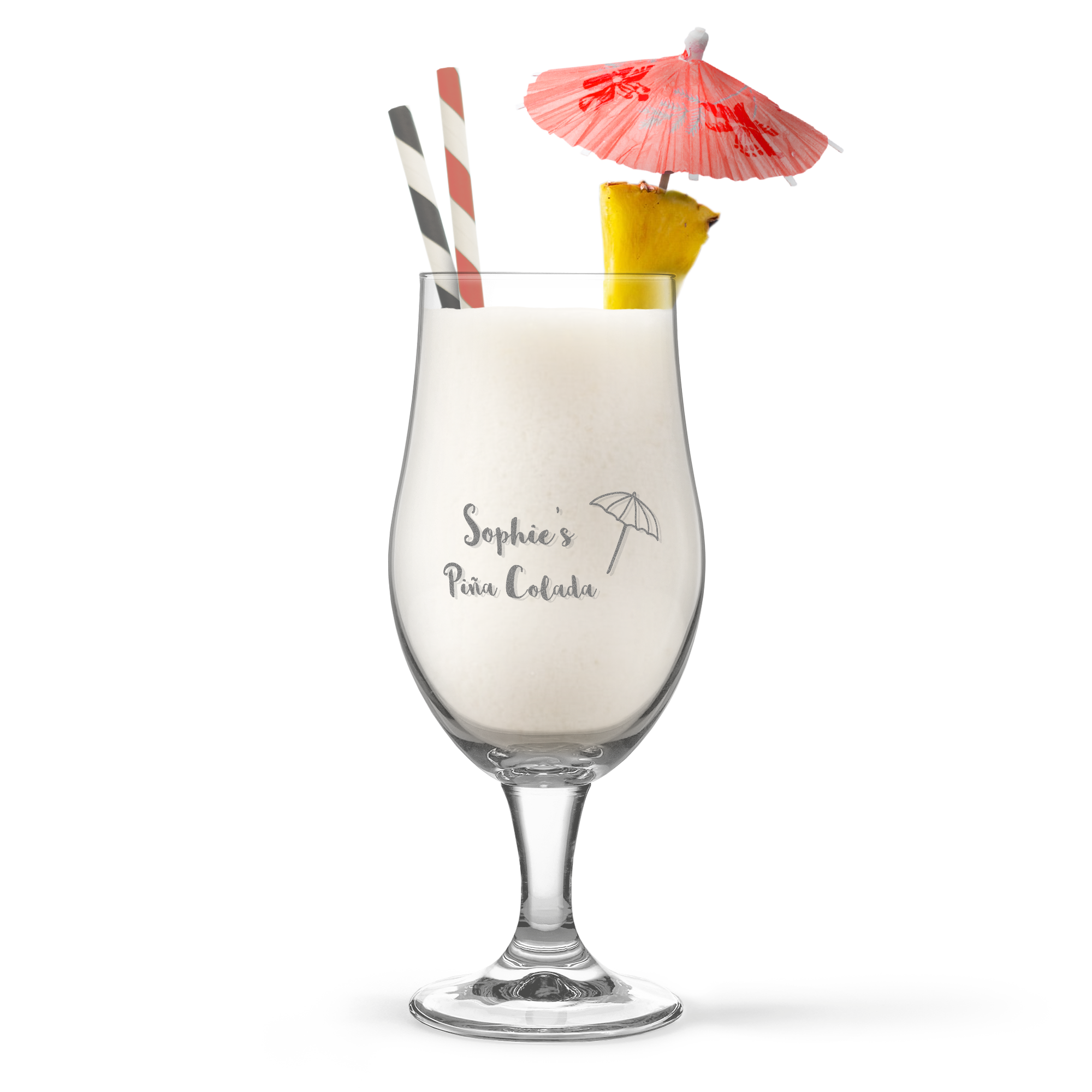 Gravírovaná sklenice na cocktail - Pina Colada - 2 ks