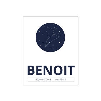 Poster naissance bébé - 40 x 50