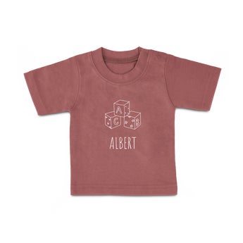 Baby T-Shirt - Short Sleeves - Pink  - 74/80