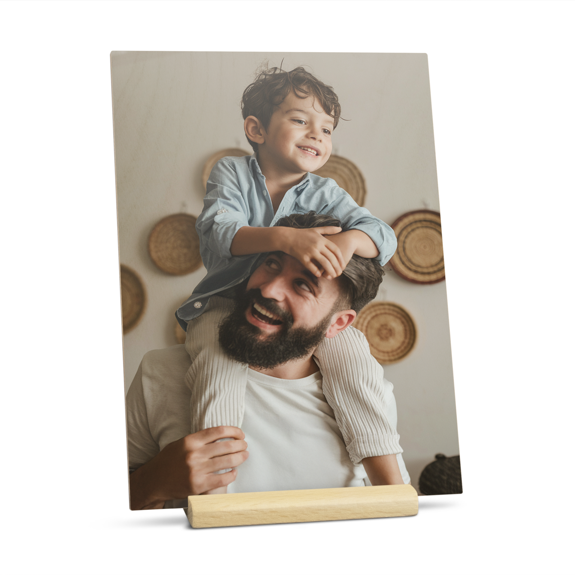 Personalised greeting card - Wood - Father's Day - Portrait