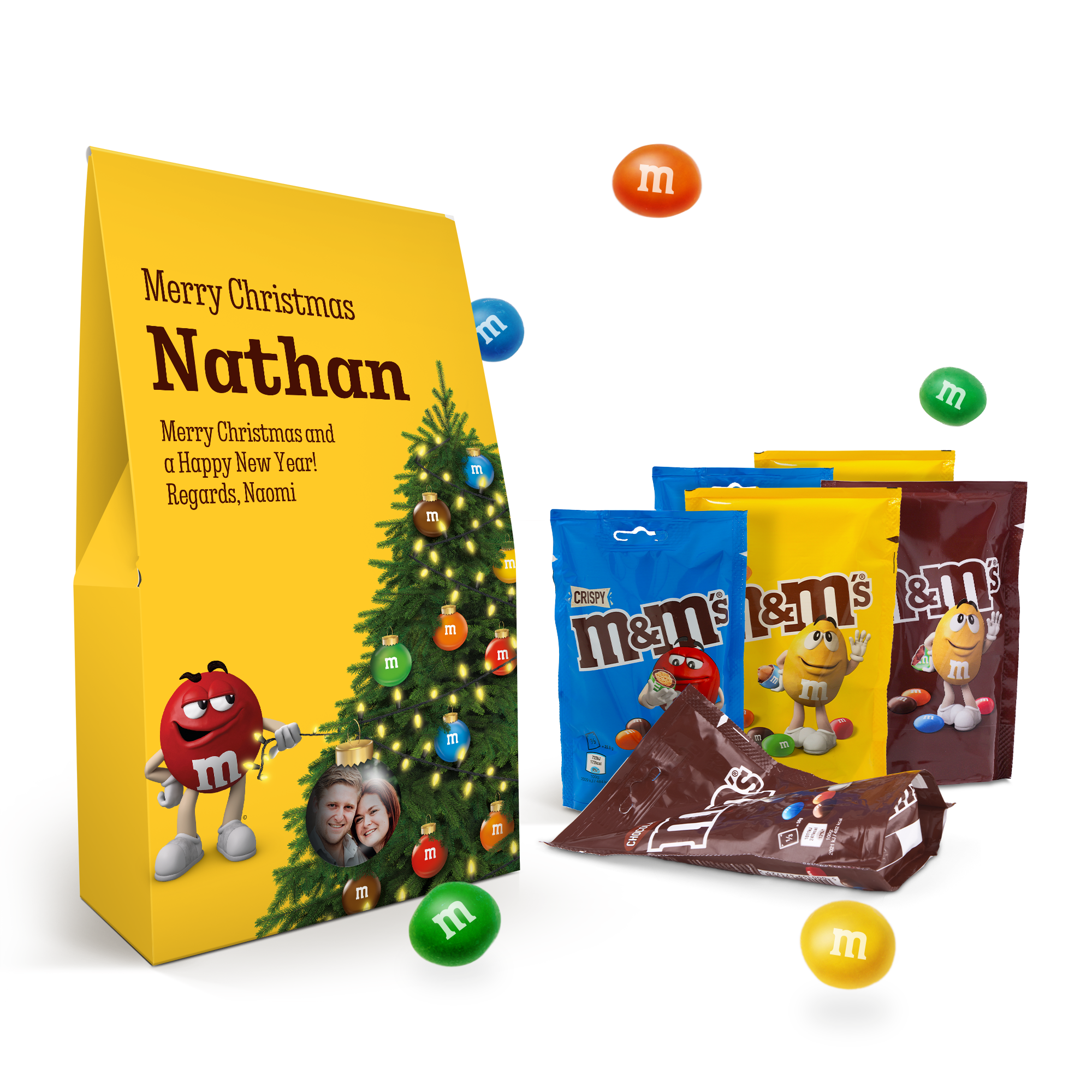 XL M&M's box personaliseren - 6 zakjes (714 gram)