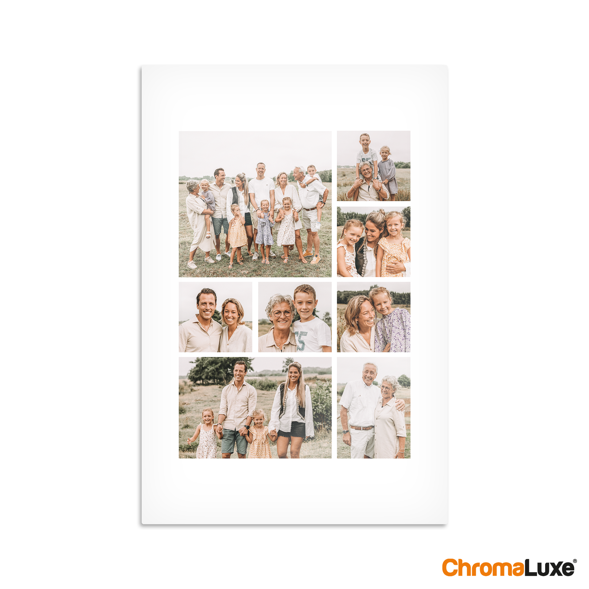 Instagram Collage auf Aluminium - Weiß