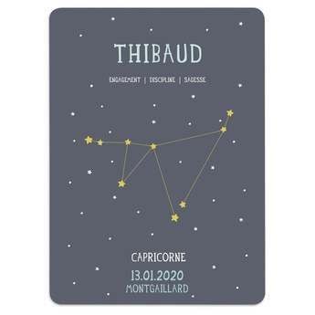Affiche de naissance signe astrologique