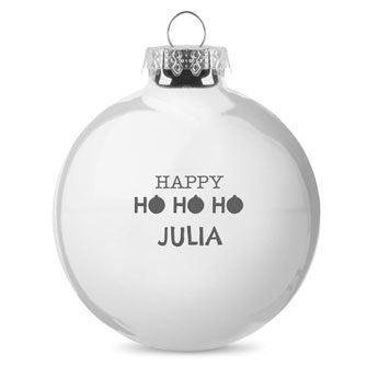 Weihnachtskugel Glas - Silber (4 Stück)