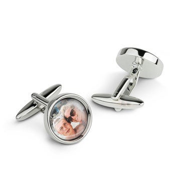 Manchetknopen met foto - Rond