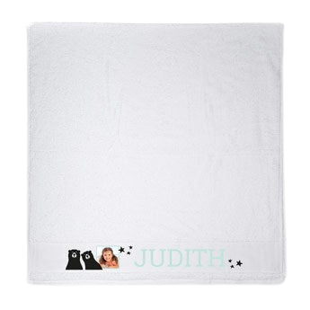 Personalised towel - Printed - White - 70 x 140 cm