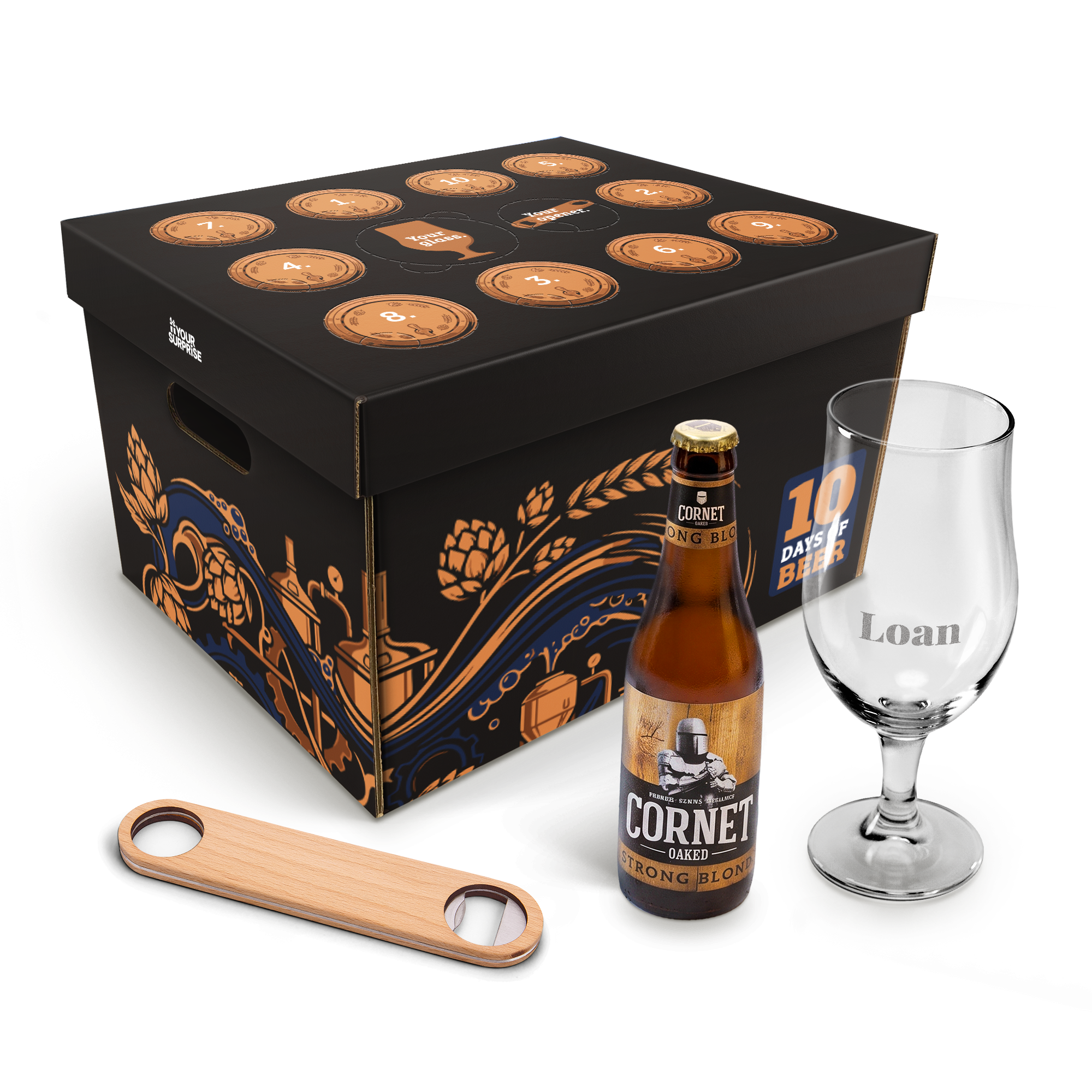 Calendrier de l'Avent de la bière personnalisé - 12 surprises