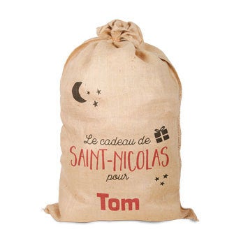 Sac en jute personnalisé - Saint-Nicolas