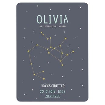 Geboorteposter Sterrenbeeld