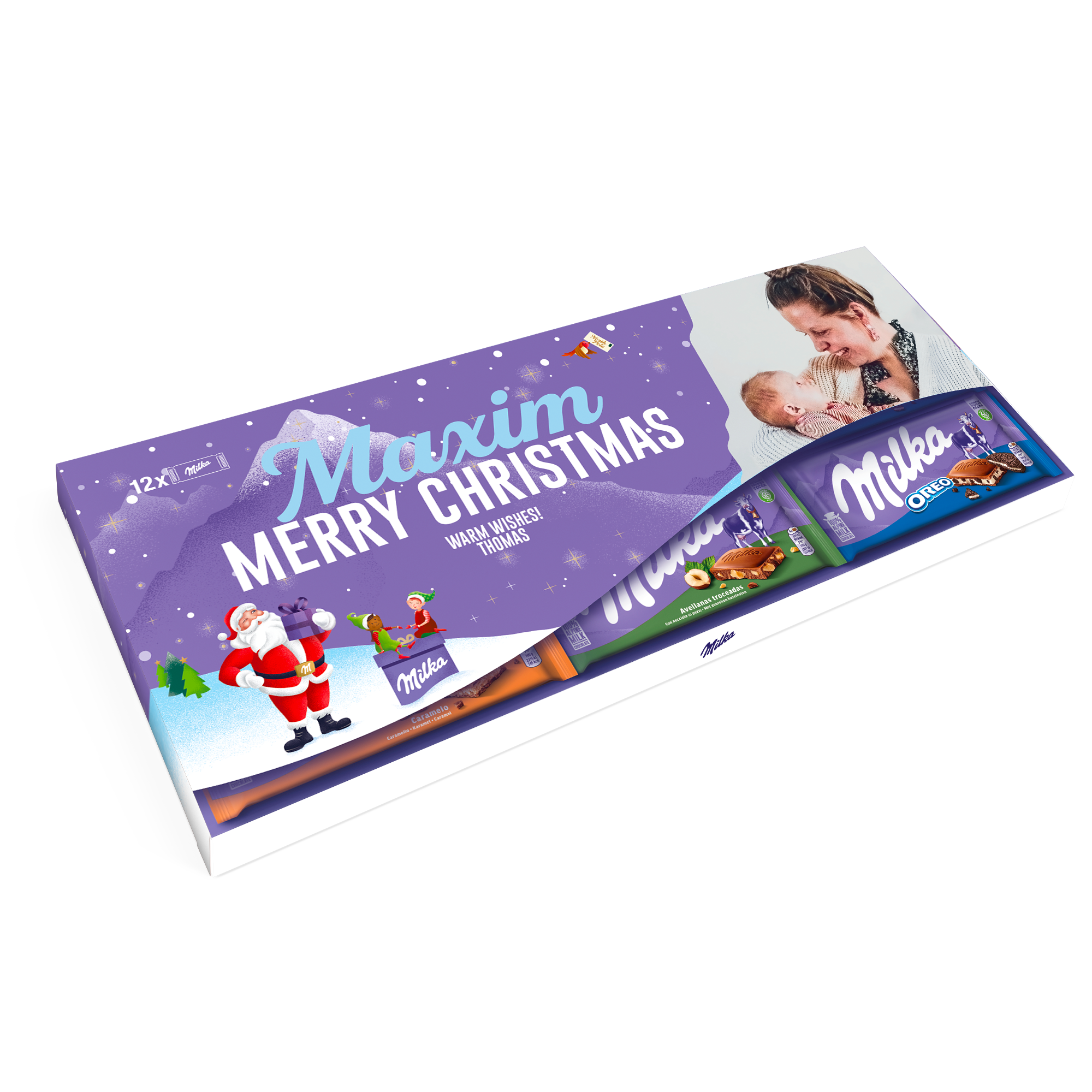 XXL personalised Milka chocolate bar - 12 bars