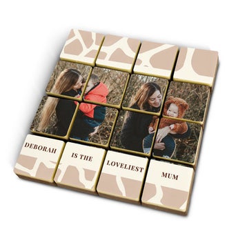Puzzle photo personnalisé en chocolat