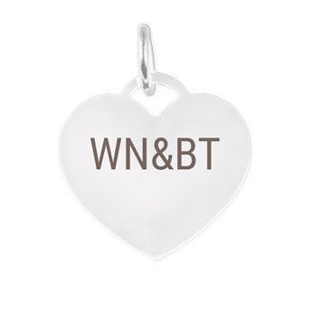 Engraved silver charm - Heart