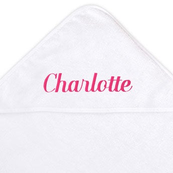Hooded baby towel - White