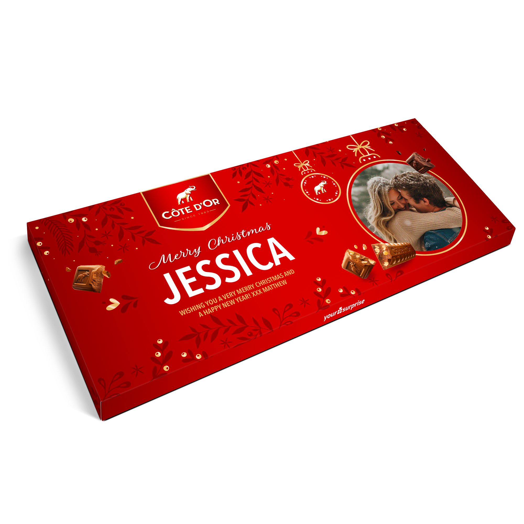 Personalised XXL Côte d'Or Belgian chocolate bar