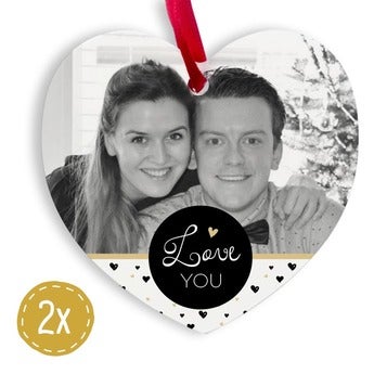 Aluminium liefdeshangers (2 stuks)