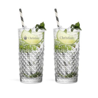 Cocktailglas mit Gravur - Mojito - 2 Stück