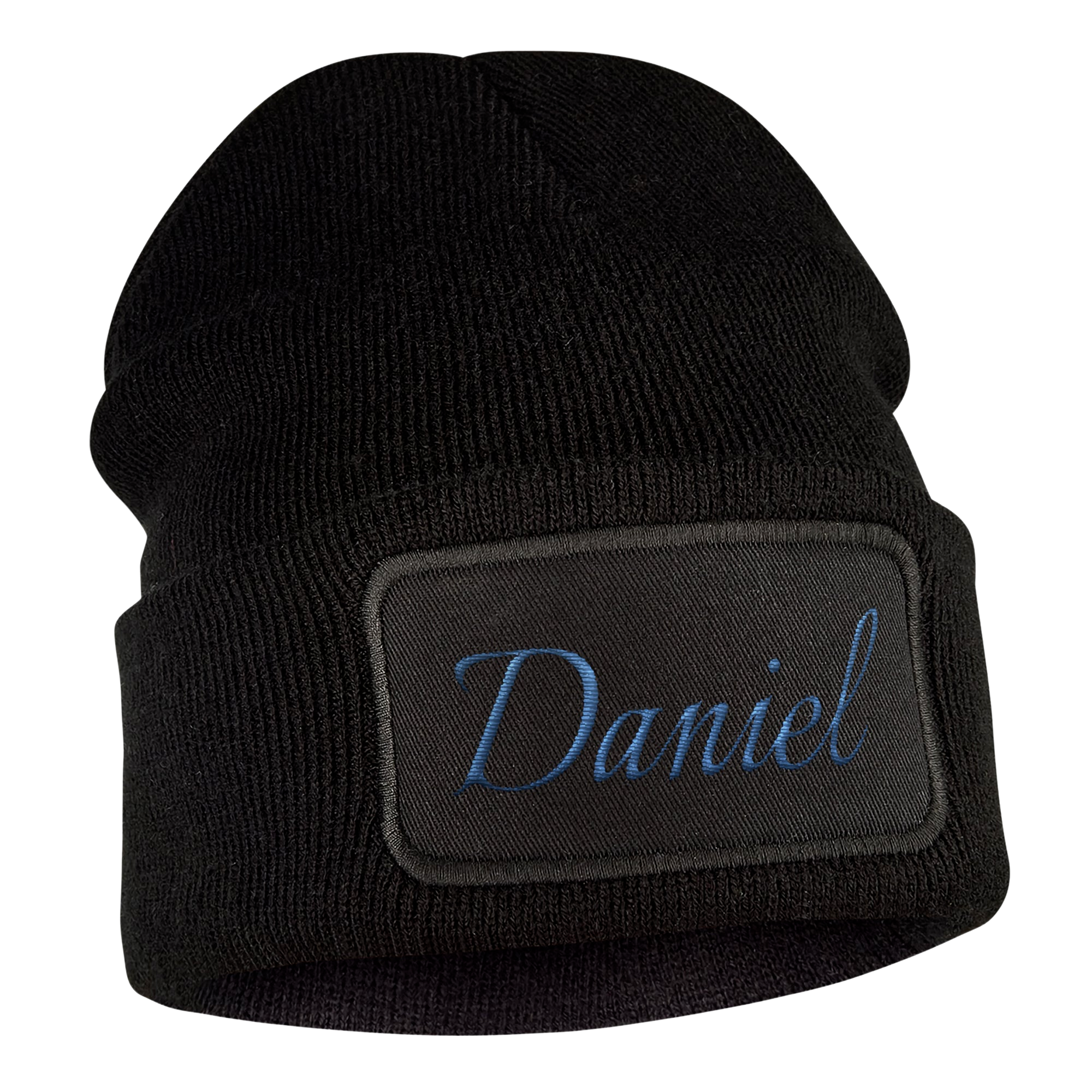 Personalised beanie - Embroidered - Black