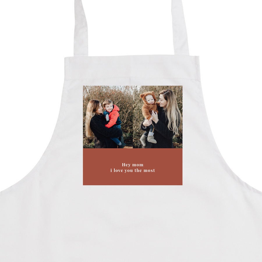 Mors dag forklæde - Hvid