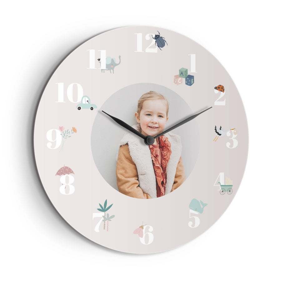 Personalised Children's Clock - Large (Hardboard)