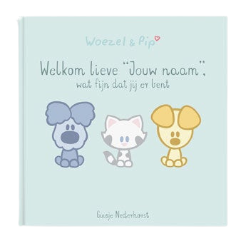 Woezel & Pip babyboek met naam en foto - Softcover