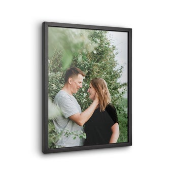 Personalised photo print in frame- black