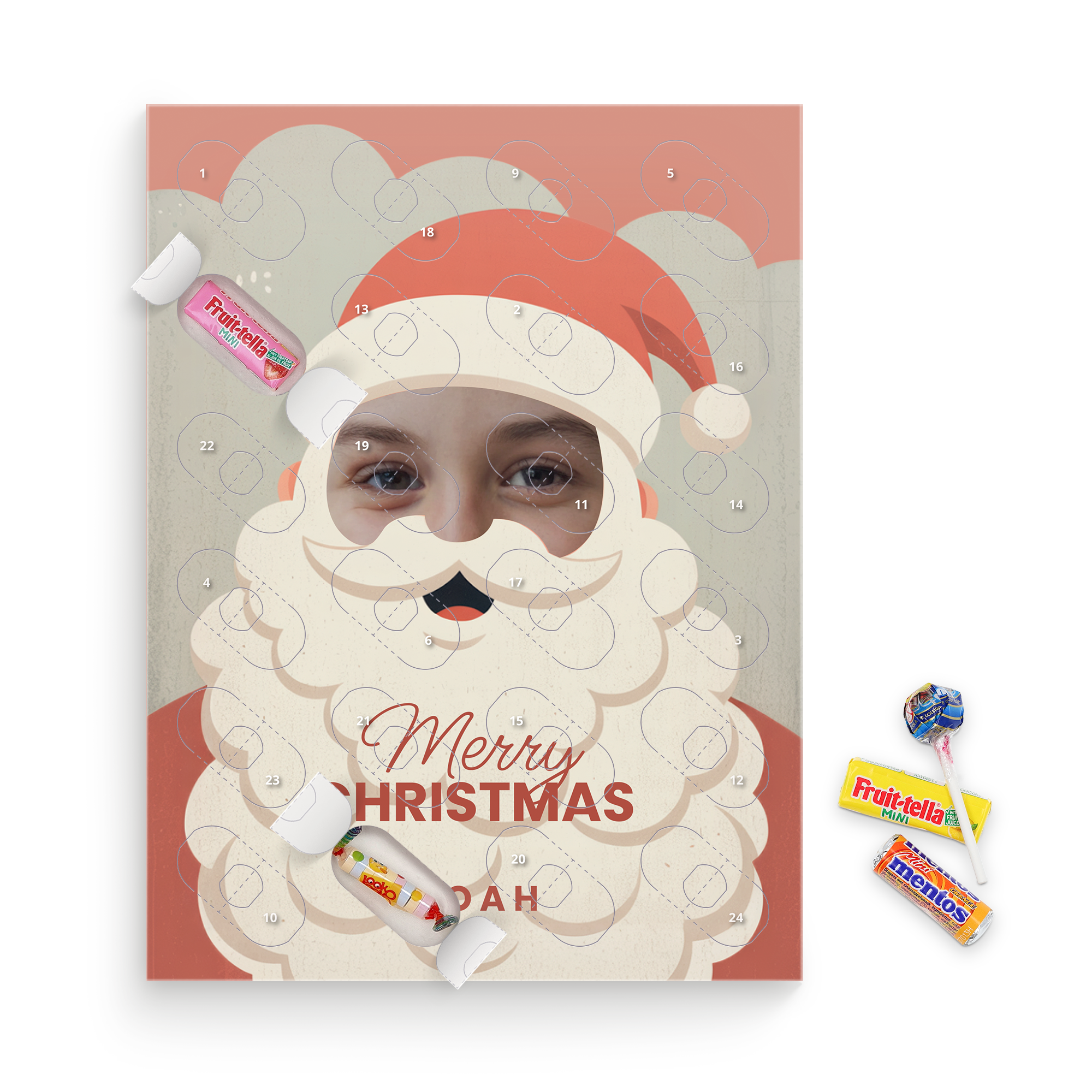 Personalised sweets advent calendar