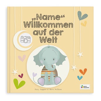 Personalisiertes Babybuch - Willkommen auf der Welt (Hardcover)
