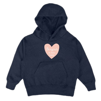 Sweat à capuche enfant personnalisé - Marine