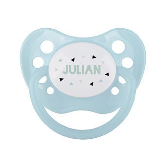 Fopspeen met naam - Blauw