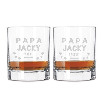 Verre à whisky Fête des Pères - 2x