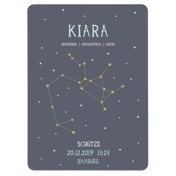 Geburtsposter Sternzeichen