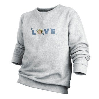 Custom sweatshirt - Menn - Grå - XL