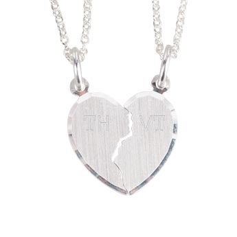 Partnerkette Silber - Buchstaben