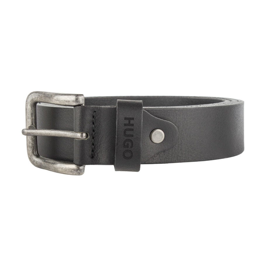 Personalised leather belt - Black (95)