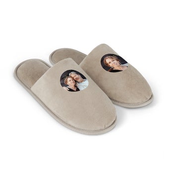 Personalised slippers - Beige - Size 39 - 42