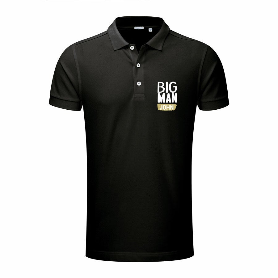 Camisa polo personalizada - Homens - Preto - L