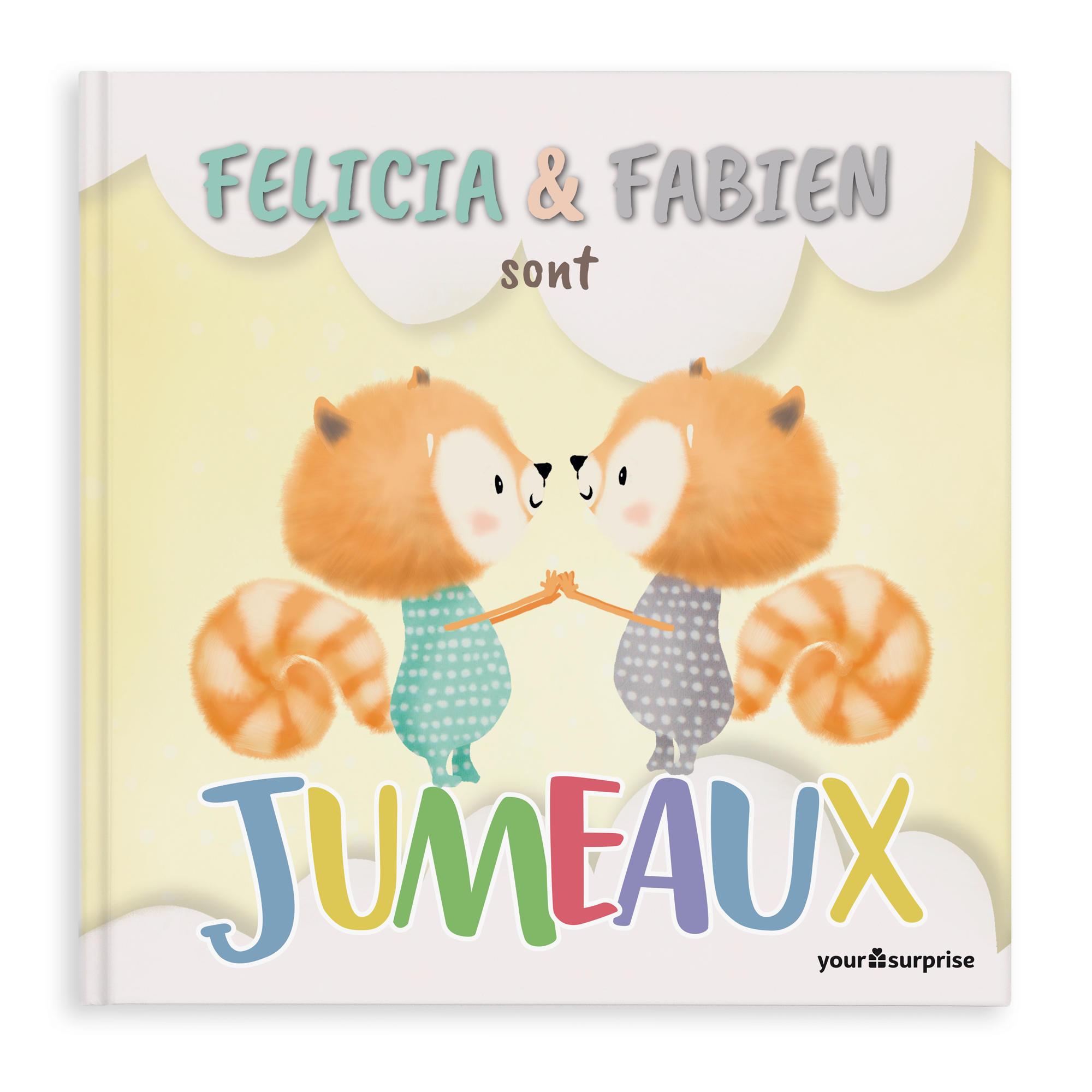 Livre personnalisé – pour Jumeaux ou Triplés – Livre à couverture rigide