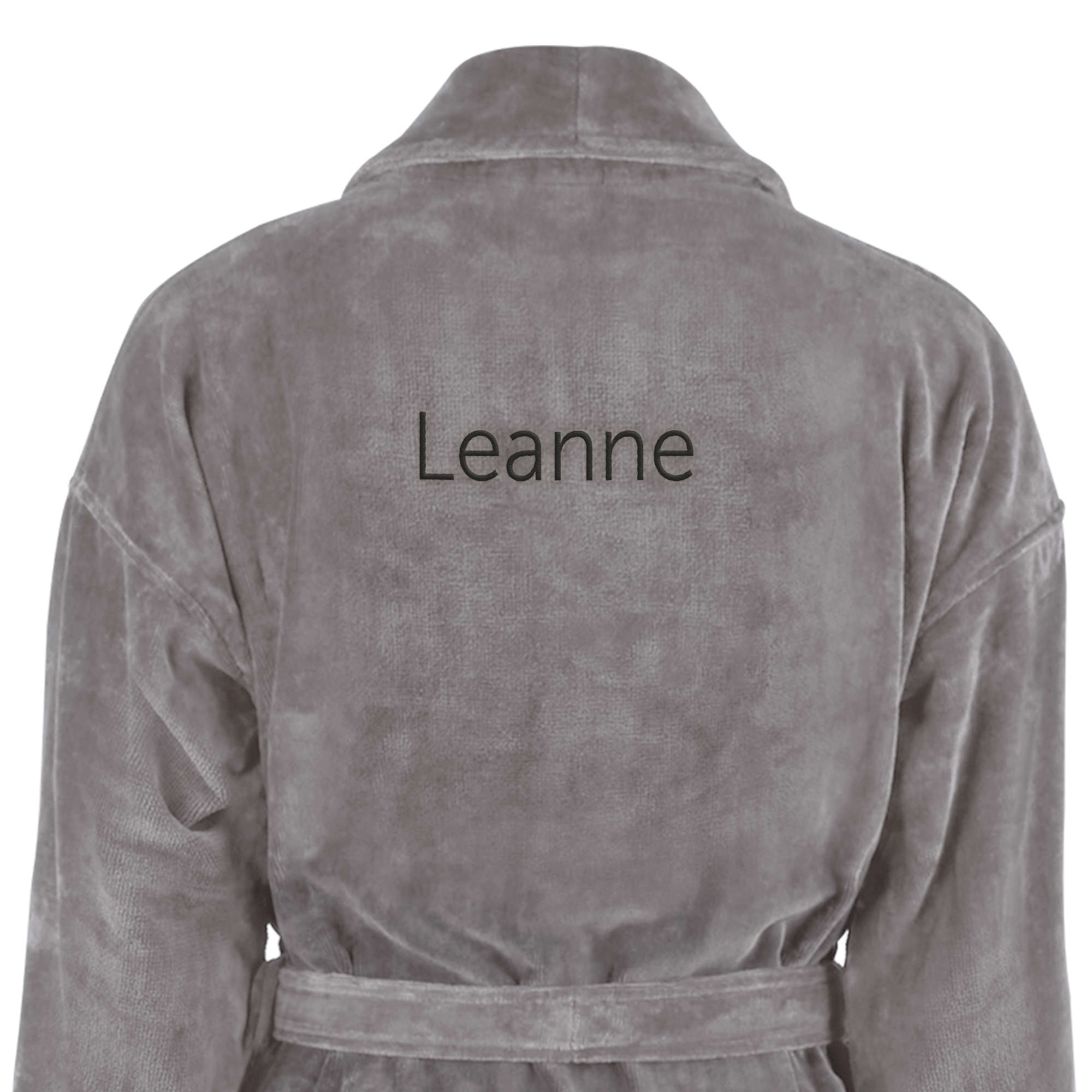Bathrobe for Women - Grey S/M With Text