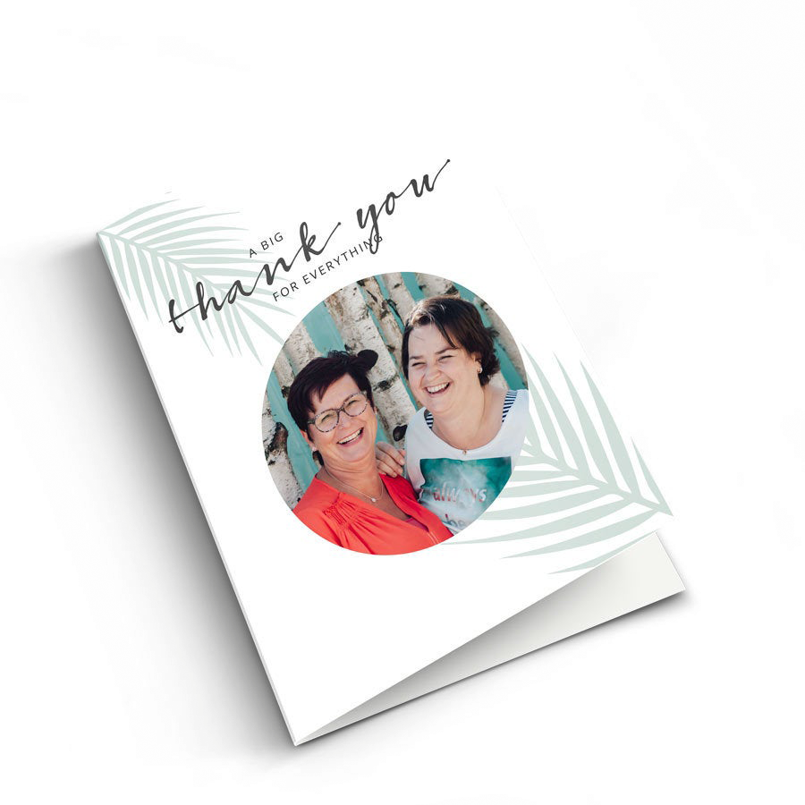 Personalised greeting card - Thank you - XL - Portrait