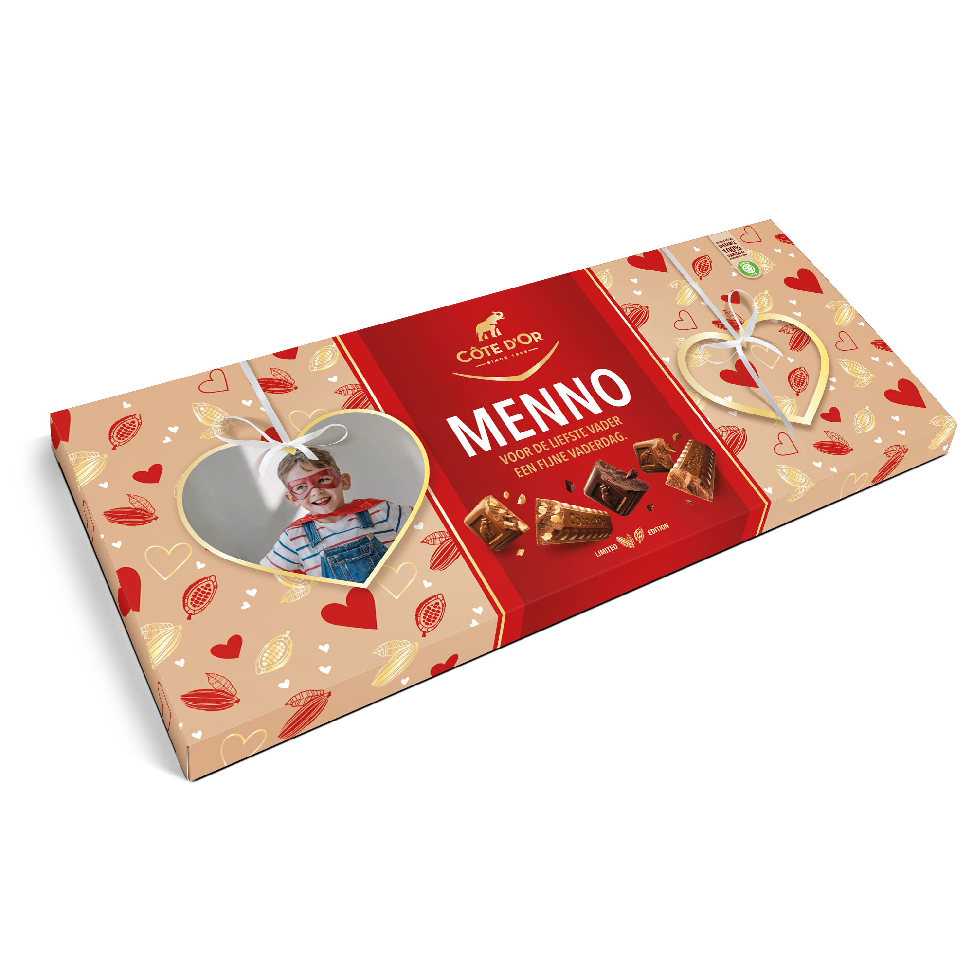 Mega Côte d'Or reep met naam en foto bedrukken