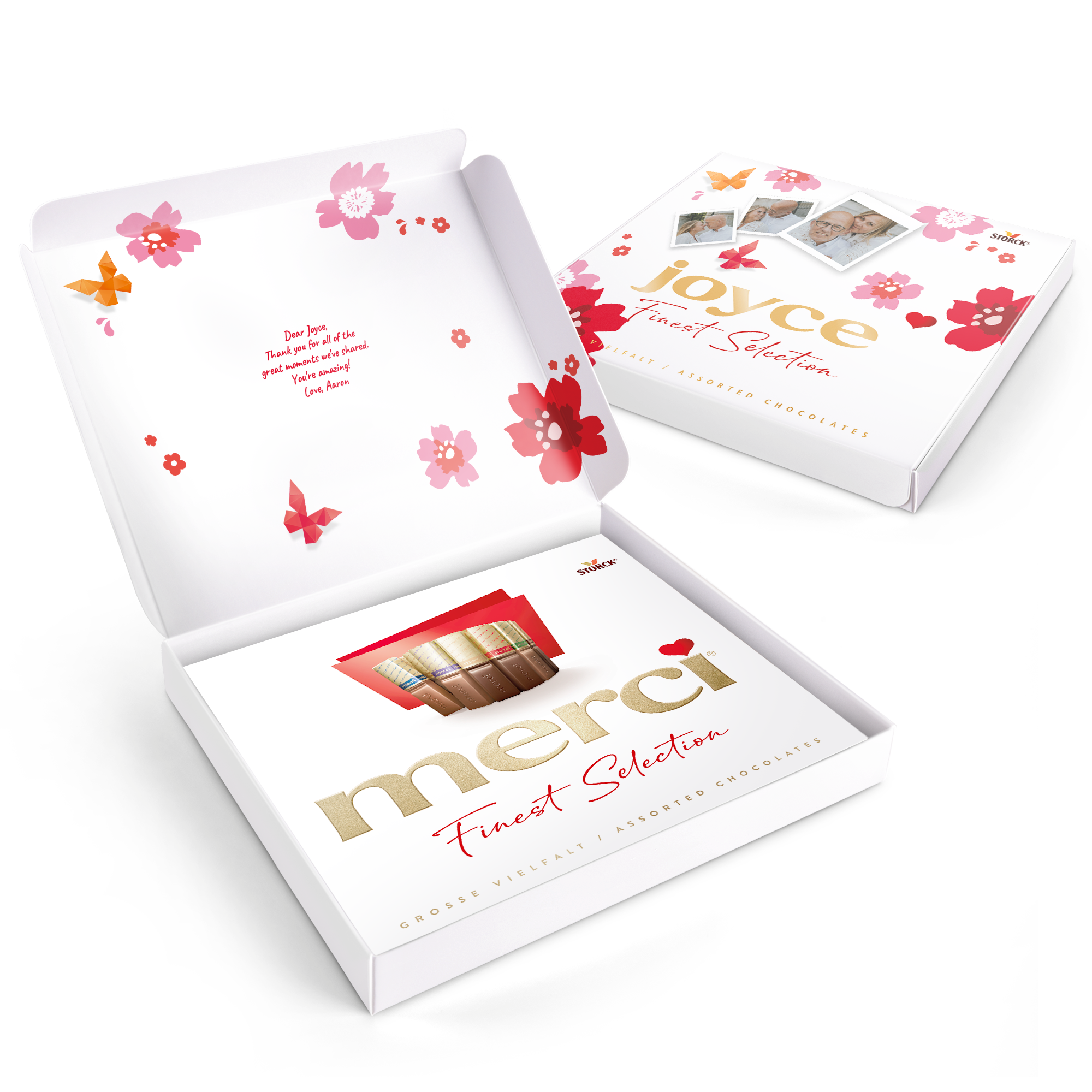 Chocolate merci com cartão festivo - 250 gramas