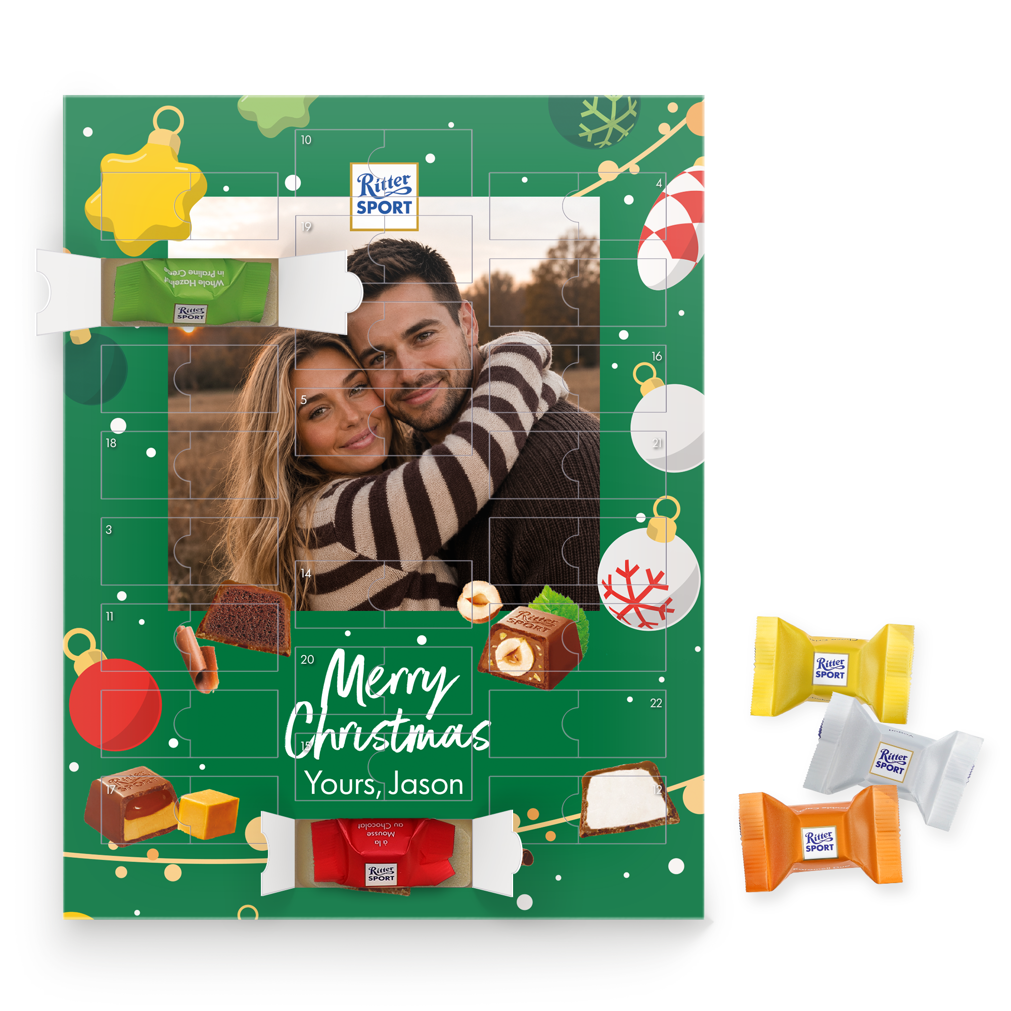 Personalised Advent Calendar - Ritter Sport Chocolate