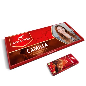 Giantisk personlig chokoladebar fra Côte d'Or