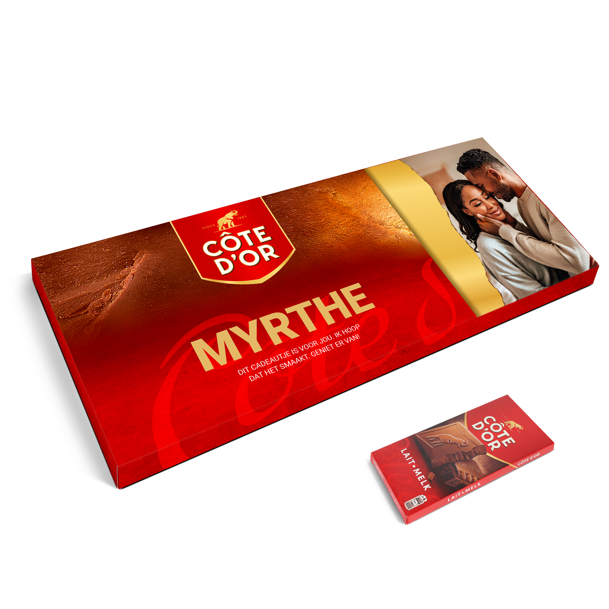 Mega Côte d'Or reep met naam en foto bedrukken