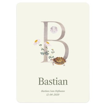 Geburtsposter Buchstabe