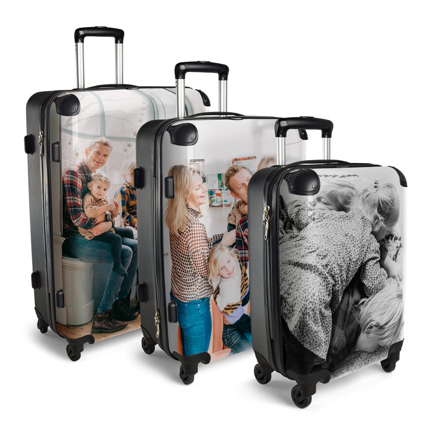 Tassen & portemonnees Bagage & Reizen Rolkoffers Aangepaste familiefoto handbagage koffer gepersonaliseerde reiziger foto cabine spinner tas 